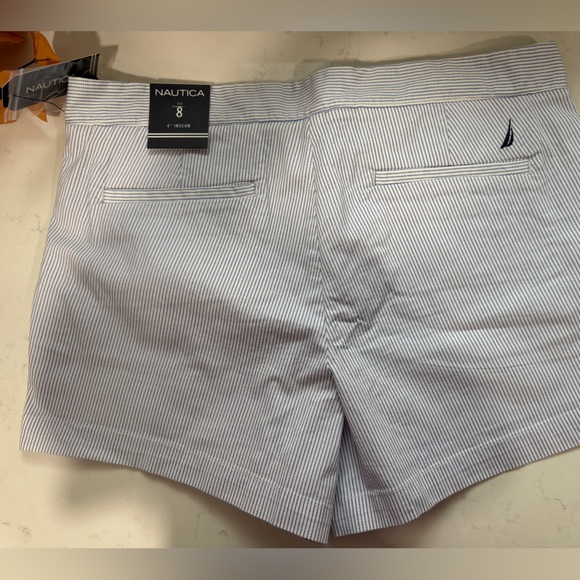 Nautica Women's Light Blue High Waist Shorts - Picture 6 of 12